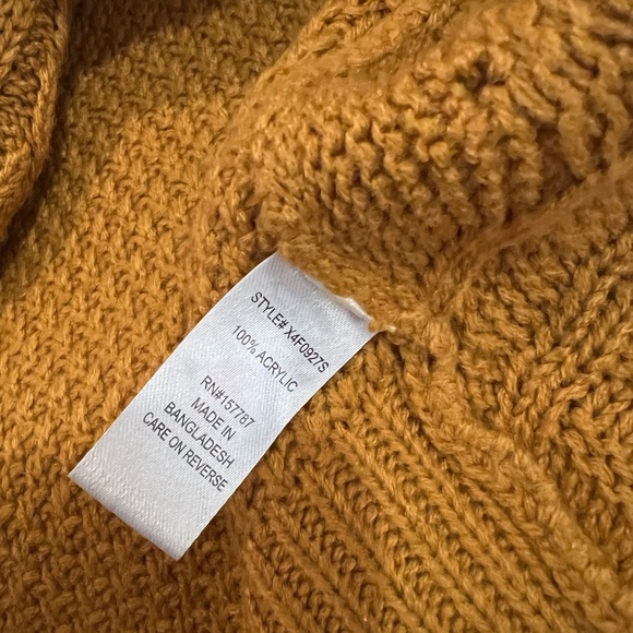 2X Full Circle Trends Sweater Mustard Yellow Brown Long Sleeve Top Plus Size - Picture 4 of 10